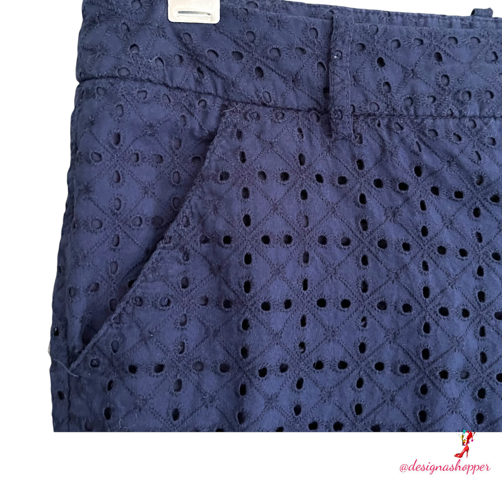 Merona Navy Blue Feminine Eyelet Pants 4